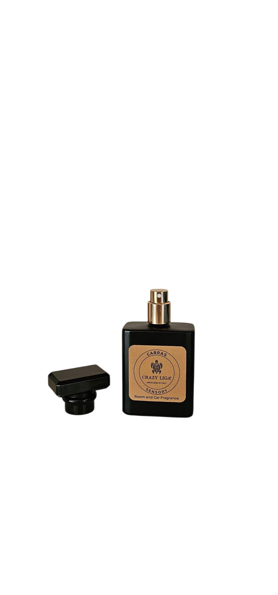 Fragranza Cabras in flacone spray nero opaco da 50ml.