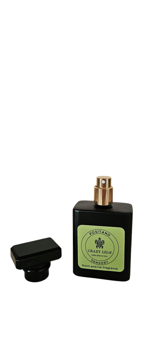 Fragranza Positano in  flacone  spray nero opaco da 50ml.